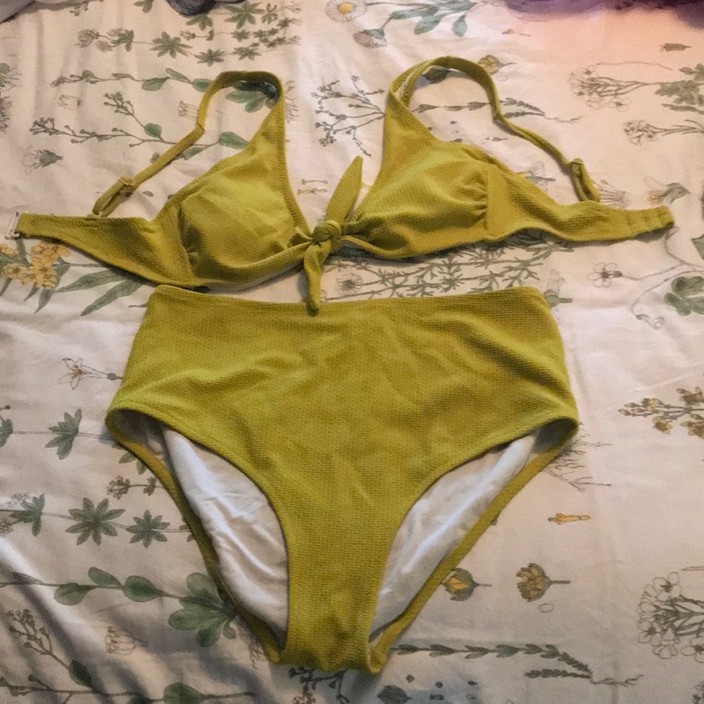 Chartreuse Green Women's Bikini Set